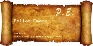 Pallos Emese névjegykártya